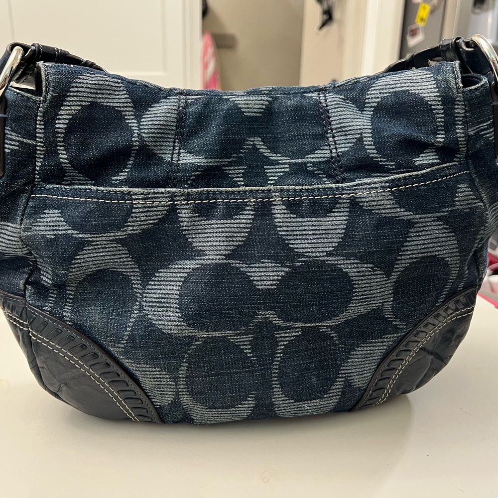 Coach poppy K1169 18991 denim-blue Jean hobo Y2K - Picture 2 of 16